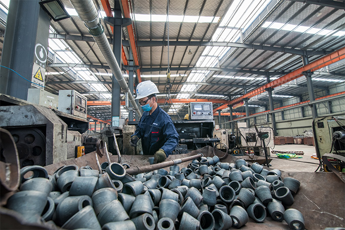 洛阳网架配件-锥头加工车间